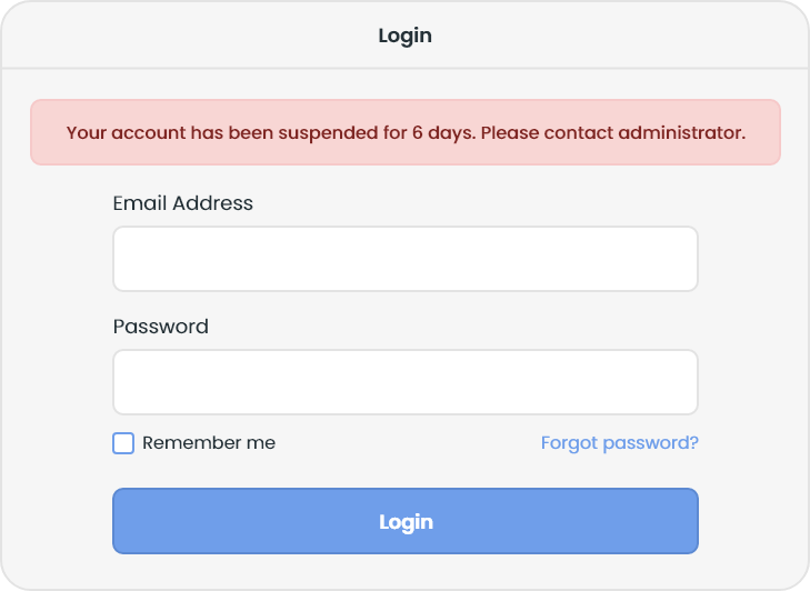 login form
